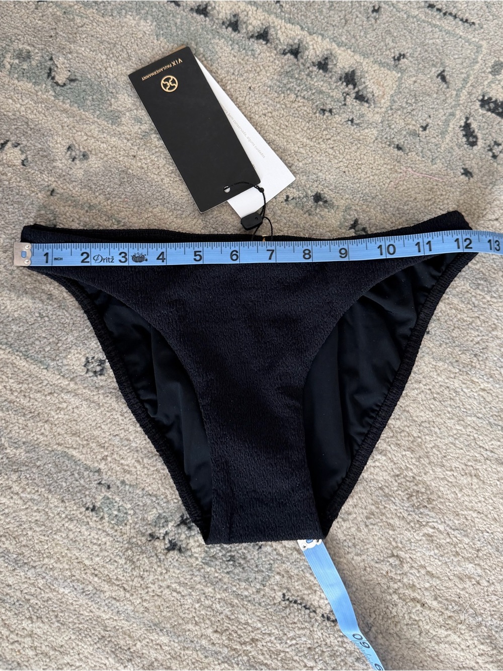 NWT Vix Ferenze Crinkle Full Swim Bikini Bottom Black - Picture 5 of 8